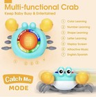 Musical Crawling Crab Baby Toy - Tummy Time Toys For 6-12 Months Boy Blue 