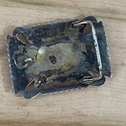 Vintage Navajo Sterling Silver Belt Buckle Signed Lc Sunburst Concho 34g 1 2oz