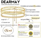 Dearmay Gold Ankle Bracelets For Women Anklets 14k 8 5 Inch  Anklet-a