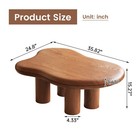 36  Cloud Coffee Table Accent Table Small Cocktail Table For Living Room Walnut