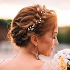 6 Pieces Pearl Crystal Bridal Hair Pins Rhinestone Flower Wedding Hair Pins Prom