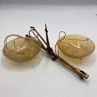 Antique Scale Old Small Pocket Manual Scales Brass Hook Celluloid Cups Balance