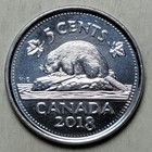 Canada - 2018 5 Five Cents Coin - Nickel - Beaver - 21 1mm - Km 491