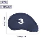 10 Pcs Golf Head Cover Set Club Iron Head Covers Protect Set Neoprene Us