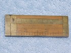 Vintage Upson Nut - Unionville  Ct Boxwood   Brass Bound Rule With Caliper Slide