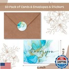 Ccamssely Thank You Cards With Envelopes Bulk - 50 Pack Blank Marble Thank Yo