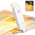 Usb Rechargeable Book Reading Light Brightness Adjustable Led Clip On Book Light