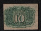 1863  second Issue   10 Cent Fractional Note  vf 