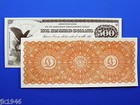 Reproduction  500 1863 Gold Certificate Note Us Paper Money Currency Copy
