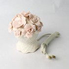 Vintage Underwriters Lab Portable Lamp Porcelain Basket Of Pink Roses