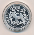 2001 Liberty Dollar Deign Proof 1 One Troy Ounce 999 Silver Round