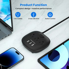 Surge Protector Power Strip 3 Outlets 3 Usb Ports Fast Charging Switch 3 3ft Cor