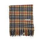 Womens Winter Warm 100  Cashmere Plaid Scarf High Quality Scotland Made Scarves