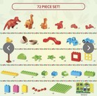 Dinosaur Blocks Toy 72 Piece Jurassic Era Block Set     Compatible With All Major 