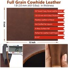 Genuine Leather Tooling Sheets 1 8-2 0mm Thick Full Grain Oil Tan Crazy Horse   