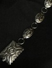 Vintage Silver Tone Native American Style Concho Chain Bracelet 