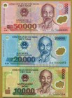 Vietnam Full Set Of 6 Notes 10 000 To 500 000 Dong Polymer Issue 100  Unc