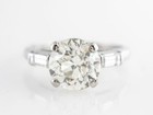 Vintage Art Deco 3 40 Ct Round White Diamond Wedding Ring 925 Sterling Silver