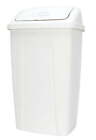 Mainstays 13 Gallon Trash Can  Plastic Swing Top Kitchen Trash Can  White New