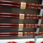 Japanese Wooden Lacquer Soup Bowls Set 5pcs Brown Urushi Tableware