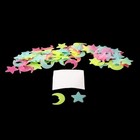 100 Pcs Pack Glow In The Dark 3d Stars Moon Stickers Bedroom Wall Room Decor Diy
