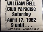 Original Concert Poster William Bell Club Paradise Stax Memphis Soul Music