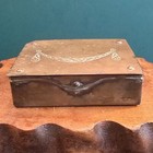 Antique German Brass Stamp Box Marked Ges Gesch 3 25 x2 5 x1 