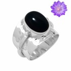 Black Onyx Gemstone 925 Sterling Silver Ring Handmade Jewelry Ring For Gift