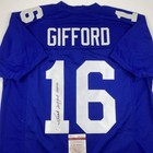 Autographed signed Frank Gifford Hof 77 New York Blue Football Jersey Jsa Coa