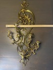 Syroco Gold Rococo Wall-mounted Sconce Candle Holder Resin Large 1970s