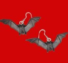 Retro Gothic Black Bats Funky Earrings Dracula Vampire Halloween Costume Jewelry