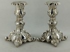Judaica Shabbat Small Silver 925 Candlestick Holders Beautiful Vintage