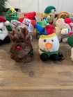 Vintage 90   s Christmas Puffkins Beanie Plush Lot With New With Tags Swibco
