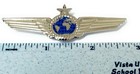 World Airlines Silver Pilot Wings Captains Badges Pins