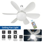 Socket Ceiling Fans With Lights And Remote- Socket Fan Light With Dimmable Led