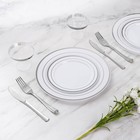 Us Stock Goodluck 600 Pc Silver Plastic Plates 100 Guests Dinner Salad Cups