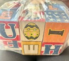 Vintage Holiday Alphabet Wooden Blocks 