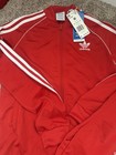 Adidas Tracksuit Unisex Kids Red Primeblue Jacket Pants  Stripe Sz 9 10 11 12