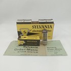 Vintage Sylvania 12dv8 Electron Vacuum Tube Set Of 5 In Original Box Mcm 1950s
