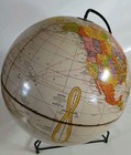 Vtg Cram Scholastic 10 5  World Globe Metal Wire Stand Mid Century C1065