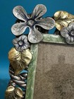 Vintage Enamel Floral Picture Frame 