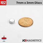 7mm X 3mm 9 32  X 1 8 N52 Strong Round Disc Rare Earth Neodymium Magnet 7x3mm