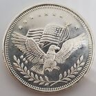 1 Troy Ounce Oz 999 Silver Trade Unit Round Apm Mint American Eagle Flag