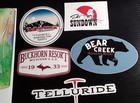 Lot 25 - Collection Of 20 Ski Resort Stickers  1 Decal And 2 Trail Maps 