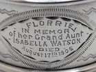 Antique English Sterling Silver Napkin Ring  florrie  Engraving  D  1909 15g