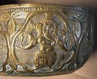 Vintage Small Brass Bowl With Hindu  Deities