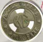 Vintage Kansas City  Mo Public Service Co  Half Fare Transit Bus Token Missouri