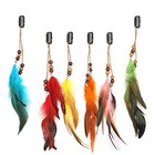 Boho Feather Hair Clips Hippie Extensions - 6 Pcs - Indian Tribal - Beautiful