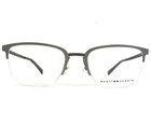 Scott Harris Eyeglasses Frames Sh-472 C2 Gray Square Half Rim 52-20-140