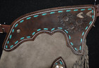 Custom Made Leather Chinks rough Out Chaps made In Usa